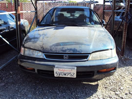 1996 HONDA ACCORD 4 DOOR SEDAN LX MODEL 2.2L AT FWD COLOR GREEN A14114