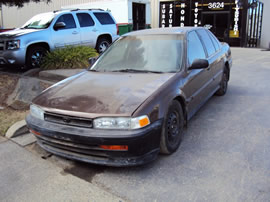 1990 HONDA ACCORD 4 DOOR SEDAN DX MODEL 2.2L MT FWD COLOR BROWN A14121