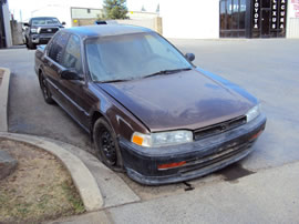 1990 HONDA ACCORD 4 DOOR SEDAN DX MODEL 2.2L MT FWD COLOR BROWN A14121