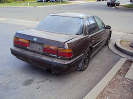 1990 HONDA ACCORD 4 DOOR SEDAN DX MODEL 2.2L MT FWD COLOR BROWN A14121