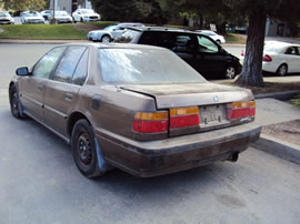 1990 HONDA ACCORD 4 DOOR SEDAN DX MODEL 2.2L MT FWD COLOR BROWN A14121