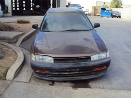 1990 HONDA ACCORD 4 DOOR SEDAN DX MODEL 2.2L MT FWD COLOR BROWN A14121