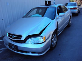 2000 ACURA TL MODEL 4 DOOR SEDAN 3.2L ULEV V6 AT FWD COLOR SILVER A13060
