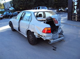 1999 HONDA CIVIC 4 DOOR SEDAN LX MODEL 1.6L AT FWD COLOR SILVER A14127