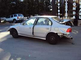 1999 HONDA CIVIC 4 DOOR SEDAN LX MODEL 1.6L AT FWD COLOR SILVER A14127