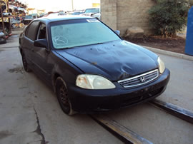 2000 HONDA CIVIC 4 DOOR SEDAN LX MODEL  1.6L AT FWD COLIOR BLACK A14128