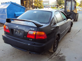 2000 HONDA CIVIC 4 DOOR SEDAN LX MODEL  1.6L AT FWD COLIOR BLACK A14128