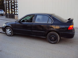 2000 HONDA CIVIC 4 DOOR SEDAN LX MODEL  1.6L AT FWD COLIOR BLACK A14128