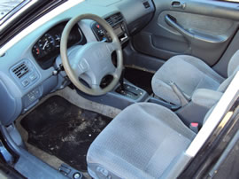 2000 HONDA CIVIC 4 DOOR SEDAN LX MODEL  1.6L AT FWD COLIOR BLACK A14128