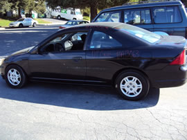 2001 HONDA CIVIC 2 DOOR COUPE DX MODEL 1.7L SOHC AT FWD COLOR BLACK A13063