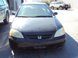 2001 HONDA CIVIC 2 DOOR COUPE DX MODEL 1.7L SOHC AT FWD COLOR BLACK A13063