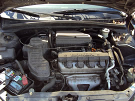 2001 HONDA CIVIC 2 DOOR COUPE DX MODEL 1.7L SOHC AT FWD COLOR BLACK A13063