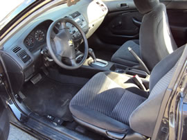 2001 HONDA CIVIC 2 DOOR COUPE DX MODEL 1.7L SOHC AT FWD COLOR BLACK A13063