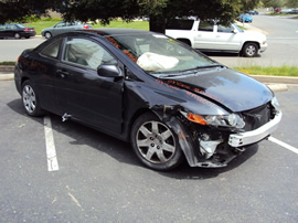 2007 HONDA CIVIC 2 DOOR COUPE LX MODEL 1.8L AT FWD COLOR BLACK STK A12001