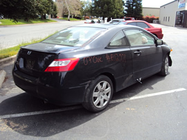2007 HONDA CIVIC 2 DOOR COUPE LX MODEL 1.8L AT FWD COLOR BLACK STK A12001