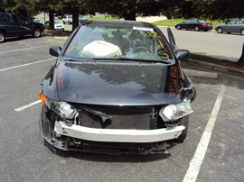 2007 HONDA CIVIC 2 DOOR COUPE LX MODEL 1.8L AT FWD COLOR BLACK STK A12001
