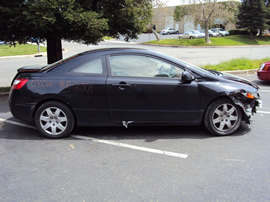 2007 HONDA CIVIC 2 DOOR COUPE LX MODEL 1.8L AT FWD COLOR BLACK STK A12001