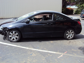 2007 HONDA CIVIC 2 DOOR COUPE LX MODEL 1.8L AT FWD COLOR BLACK STK A12001