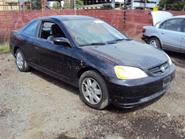 2001 HONDA CIVIC 2 DOOR CPE EX MODEL 1.7L VTEC MT FWD COLOR BLACK STK A12007