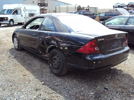 2001 HONDA CIVIC 2 DOOR CPE EX MODEL 1.7L VTEC MT FWD COLOR BLACK STK A12007