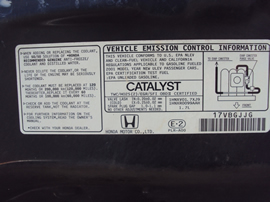 2001 HONDA CIVIC 2 DOOR CPE EX MODEL 1.7L VTEC MT FWD COLOR BLACK STK A12007