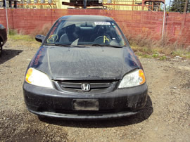 2001 HONDA CIVIC 2 DOOR CPE EX MODEL 1.7L VTEC MT FWD COLOR BLACK STK A12007