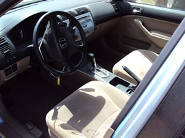 2003 HONDA CIVIC 4 DOOR SEDAN HYBRID MODEL 1.3L AT FWD COLOR BLUE STK A12008