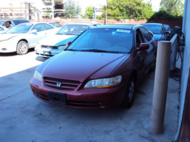 2001 HONDA ACCORD 4 DOOR SEDAN 2.3L AT COLOR BURGUNDY STK A12010