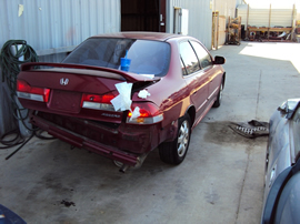 2001 HONDA ACCORD 4 DOOR SEDAN 2.3L AT COLOR BURGUNDY STK A12010