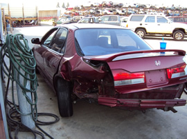 2001 HONDA ACCORD 4 DOOR SEDAN 2.3L AT COLOR BURGUNDY STK A12010