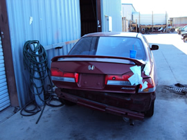 2001 HONDA ACCORD 4 DOOR SEDAN 2.3L AT COLOR BURGUNDY STK A12010