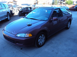 1994 HONDA CIVIC EX MODEL 2 DOOR COUPE 1.6L VTEC AT FWD COLOR MAROON STK A12012
