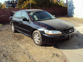 2002 HONDA ACCORD 4 DOOR SEDAN EX MODEL 2.3L ULEV VTEC AT FWD COLOR BLACK STK A12028
