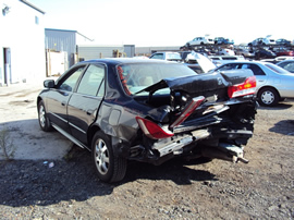 2002 HONDA ACCORD 4 DOOR SEDAN EX MODEL 2.3L ULEV VTEC AT FWD COLOR BLACK STK A12028