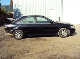 2002 HONDA ACCORD 4 DOOR SEDAN EX MODEL 2.3L ULEV VTEC AT FWD COLOR BLACK STK A12028