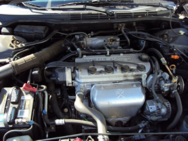 2002 HONDA ACCORD 4 DOOR SEDAN EX MODEL 2.3L ULEV VTEC AT FWD COLOR BLACK STK A12028