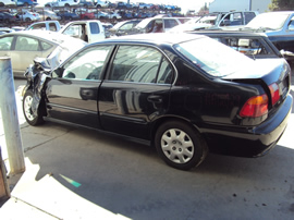 1999 HONDA CIVIC 4 DOOR SEDAN LX MODEL 1.6L AT FWD COLOR BLACK STK A12029