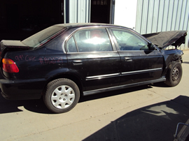 1999 HONDA CIVIC 4 DOOR SEDAN LX MODEL 1.6L AT FWD COLOR BLACK STK A12029