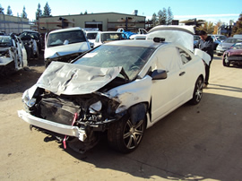 2009 HONDA CIVIC LX MODEL 2 DOOR COUPE 1.8L AT FWD COLOR WHITE STK A12035