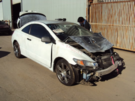 2009 HONDA CIVIC LX MODEL 2 DOOR COUPE 1.8L AT FWD COLOR WHITE STK A12035