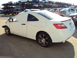 2009 HONDA CIVIC LX MODEL 2 DOOR COUPE 1.8L AT FWD COLOR WHITE STK A12035