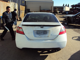 2009 HONDA CIVIC LX MODEL 2 DOOR COUPE 1.8L AT FWD COLOR WHITE STK A12035