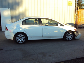 2006 HONDA CIVIC 4 DOOR SEDAN 1.8L AT COLOR WHITE STK A13037