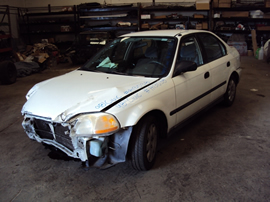 1998 HONDA CIVIC LX MODEL 4 DOOR SEDAN 1.6L SOHC AT FWD COLOR WHITE STK A13038