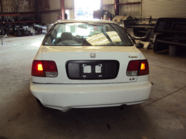 1998 HONDA CIVIC LX MODEL 4 DOOR SEDAN 1.6L SOHC AT FWD COLOR WHITE STK A13038